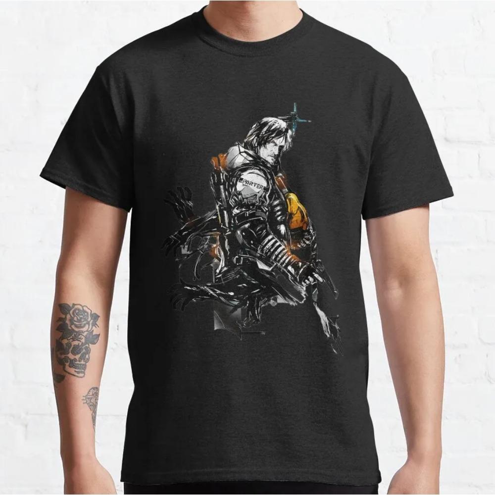 Men's Metal Gear Kojima Productions T Shirts MGS Hideo Kojima T-Shirt Death Stranding Cotton Tops Short Sleeve Tees Printed