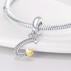 26 English Letter Series Copper Gold Heart-Shaped Design Charms Beads 3Mm Diy Fine Jewelry Making