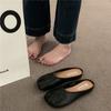 Comfortable and Casual Flat-bottomed Bag Head Half Slippers Japanese Muller Shoes 2025 Summer New One-pedal Women's Shoes Doudou Shoes