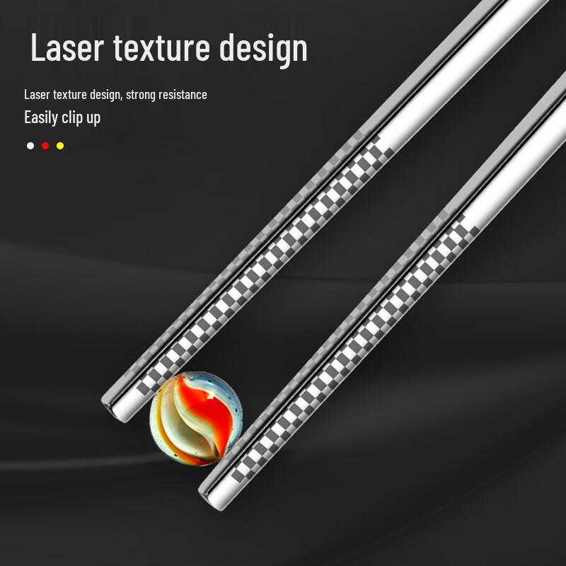 Abay 316 Stainless Steel Korean Chopsticks (5 Pairs Set)