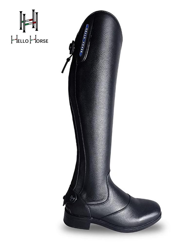 HelloHorse Premium Cowhide Equestrian Riding and Show Jumping Boots