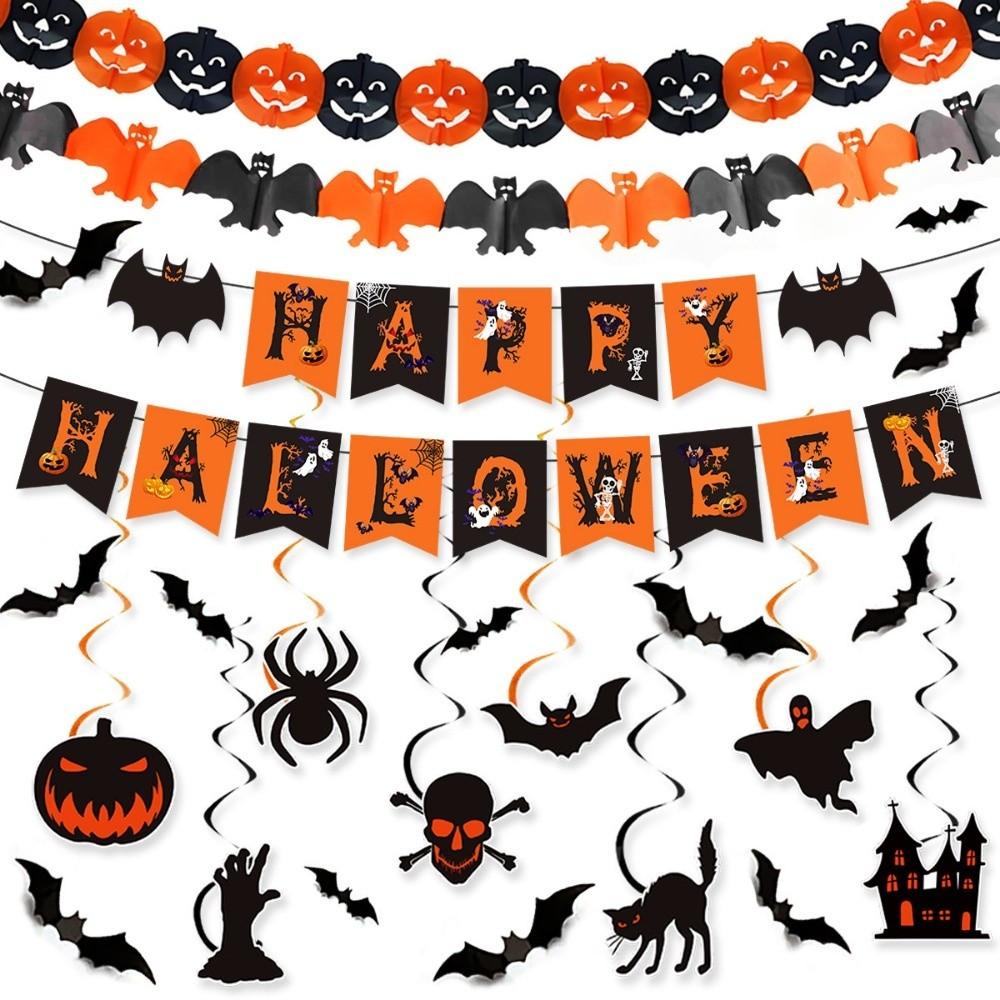 5Pcs/Set Halloween Flag Halloween Bunting Creative Halloween Hanging Decoration  Party Scene