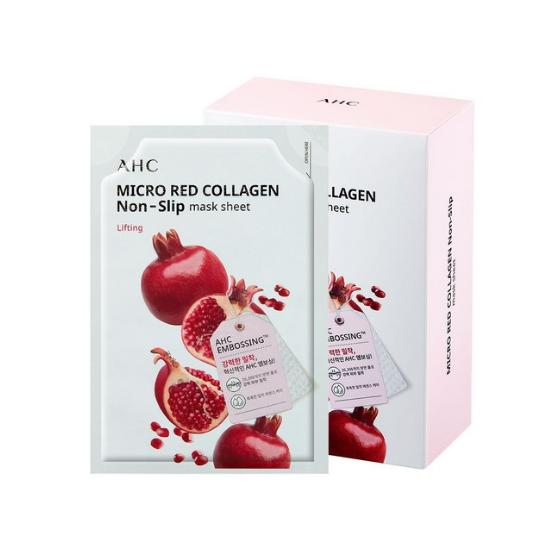 AHC Micro Red Collagen Fit Mask Sheet Hydrating & Firming 33ml x10 Sheets
