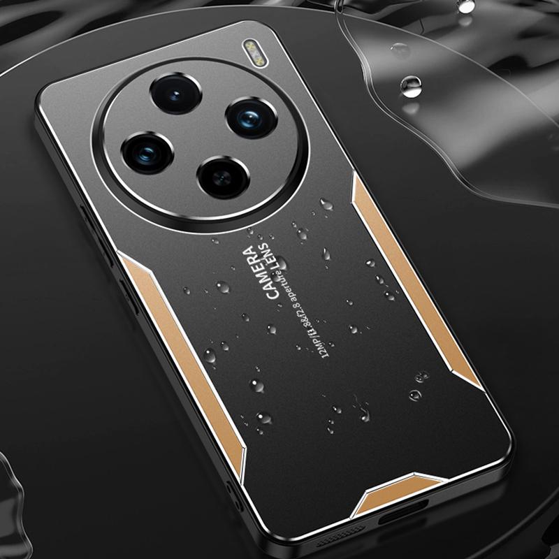 For vivo X100 5G Anti-Scratch Phone Case Aluminum Alloy+PC+TPU Mobile Phone Cover