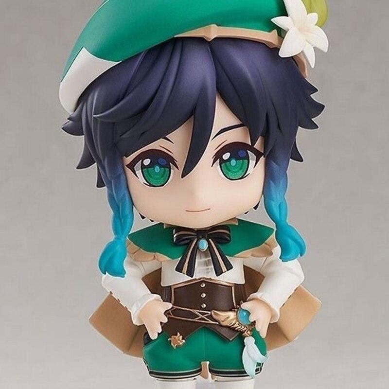 10cm Anime Genshin Impact Venti Figure Pvc Action Model Doll Figure Q Version Kawaii Toys Collection Ornament Kids Gift