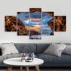 5 Panels Sea Hole Posters Canvas Painting Landscape Pictures Sunset Sky Wall Art For Living Room Modern Home Decor No Frame