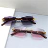 Sun Glasses Rectangle Shades Sunglasses Rimless Eyewear For Casual Outdoor Men