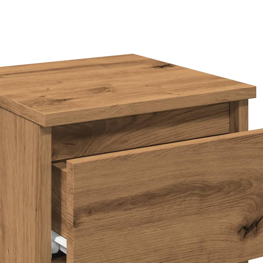Bedside Table for Modern Bedroom, 2 Drawers Storage Bedside Table, Sofa Sideboard for Living Room, Multifunctional Storage Cabinet, 30x30x40 Cm
