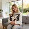 Goat Screaming Sofa Cushion Pillowcase Sofa Living Room Decoration Imitation Embroidery Short Plush Pet Themed Home Decoration