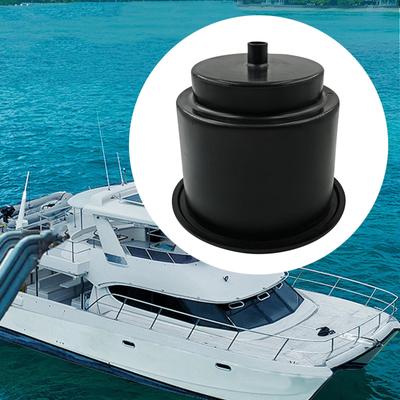 Recessed Cup Drink Holder Black Insert with Drain Hole for Boats Marine Game Tables Easy To Install