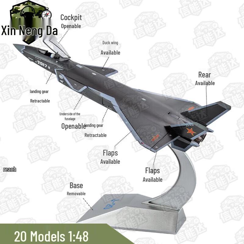 J-20 Stealth Fighter Aircraft Model