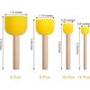 30-Piece Round Sponge Brush Set for Kids’ Art & Crafts