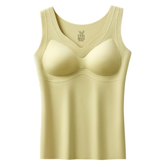 Women's Thermal Tank Top Tummy Control Sleeveless Camisole Top Seamless Padded Shapewear Winter Warm Undershirt Base Layer