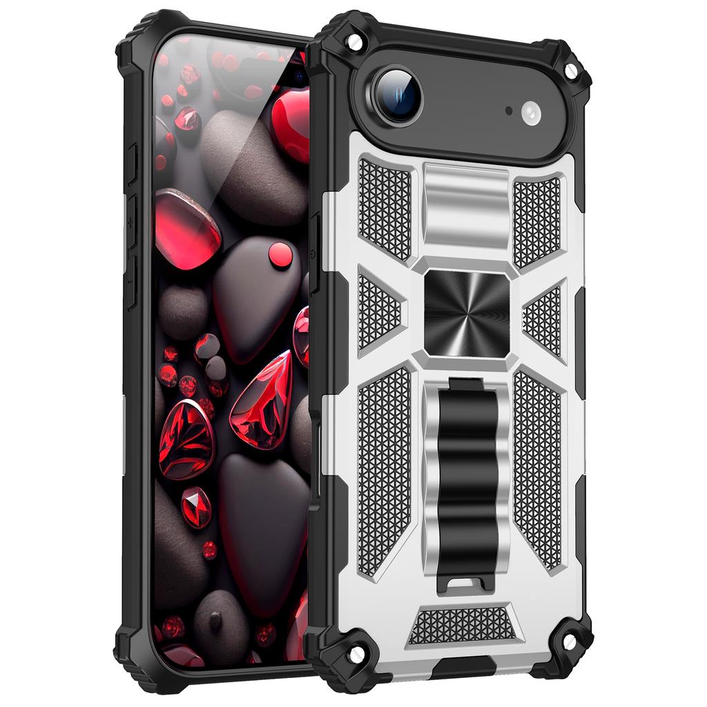 Für iPhone 17 Air Handyhülle Ständer Sturzschutz PC+TPU Rückseite