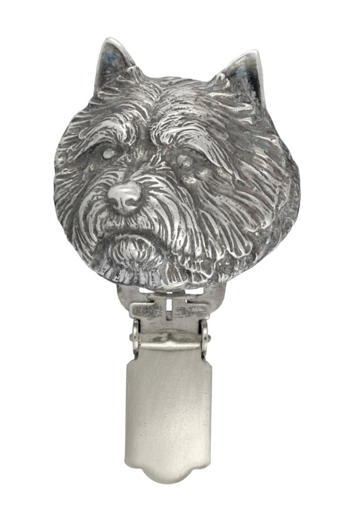 Norwich Terrier – Brooch with a clip, holder for a start number | Art-Dog