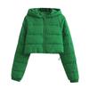 Casual Hooded Collar Cotton Coat Women Long Sleeve Thick Warm Short Padded Jacket Autumn Winter Female Street Overcoat Parkas