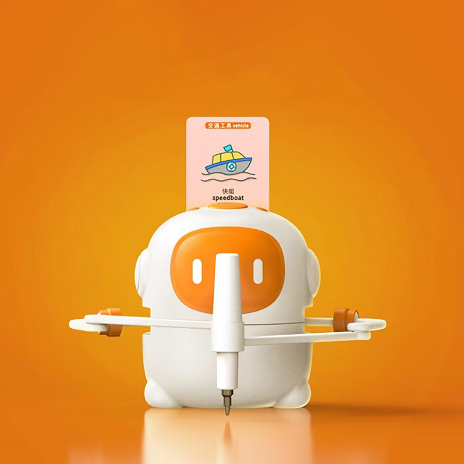 

Дитячий робот для малювання-100 карток для малювання, робот для малювання, голосовий інтерактивний робот, іграшка для малювання, інтерактивний навчальний робот для малювання One Size білий