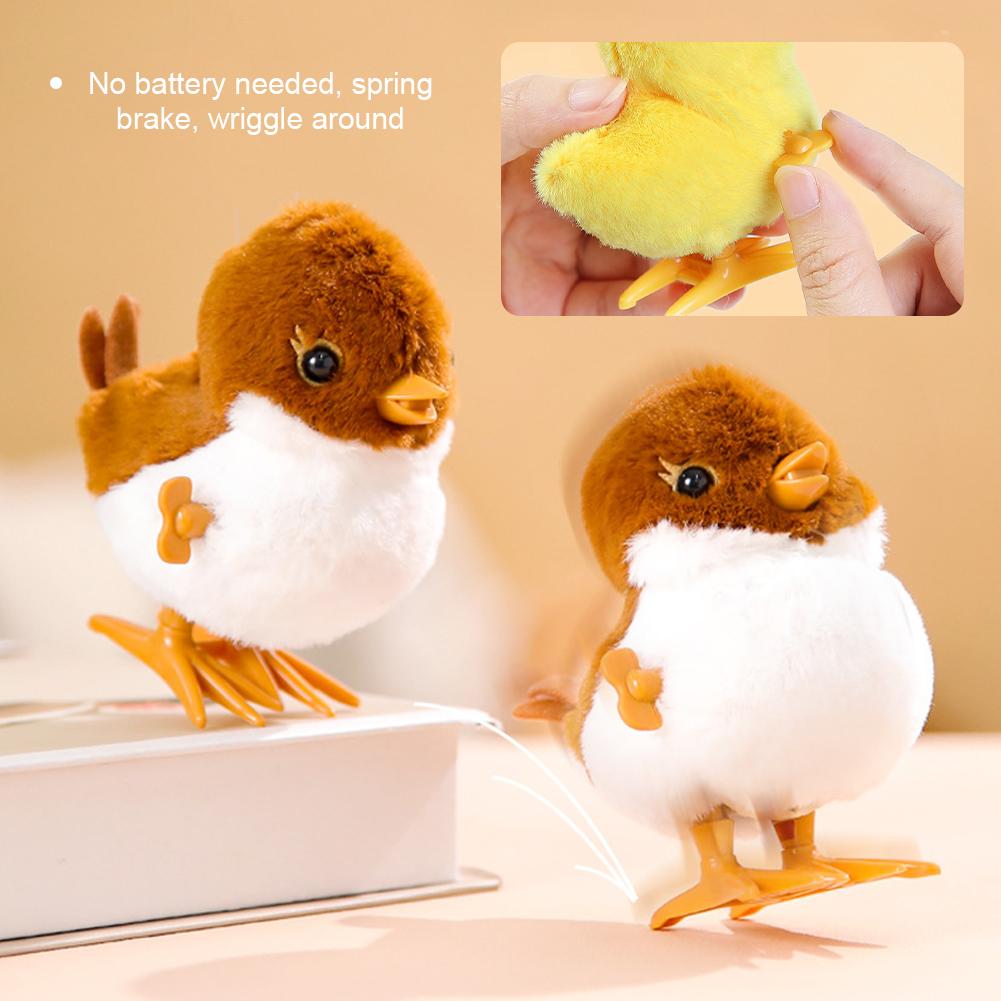 Plüsch-Wind-Up-Küken, Springen, Gehen, Hüpfen, Cartoon-Plüsch-Huhn, Uhrwerk-Kaninchen, Gehen, Küken, Spielzeug, Baby, Spielen, Spielzeug