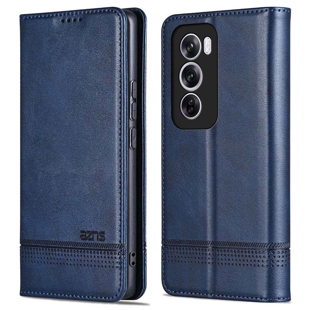 For Oppo Reno12 5G (Global) Phone Case Cowhide Texture PU Leather Phone Cover