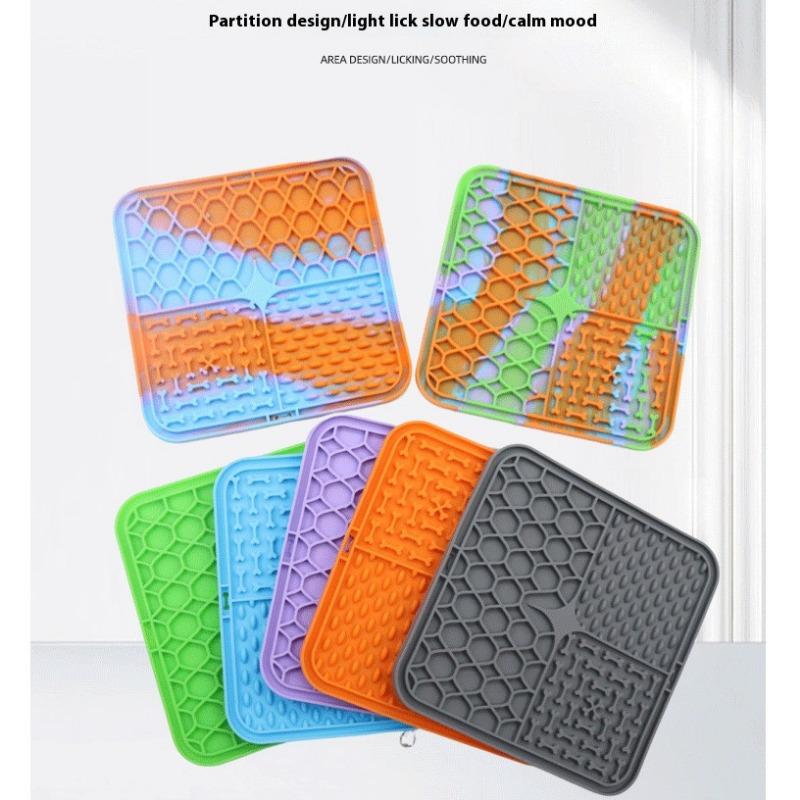 1PC Pet Lambendo Pad Slow Food Pad Tigela de Cachorro Gato Pet Filhote de Cachorro À Prova de Asfixia Silicone Pet Slow Food Pad Gato E Cachorro Alimentação Suprimentos