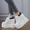 14CM Luxury Brand Ladies High Platform Wedge Boots High Heels Ankle Boots Women white Party Woman Fall Shoes Comfort