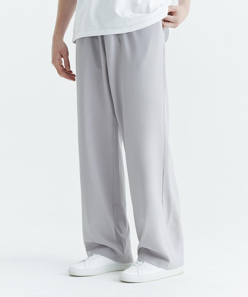 WHOLOVESART Unisex Essential Wide Banding Slacks Mystic Gray