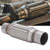 2.5x12in Car Exhaust Flexi Pipe Stainless Steel Particle Filter Repair Replacement