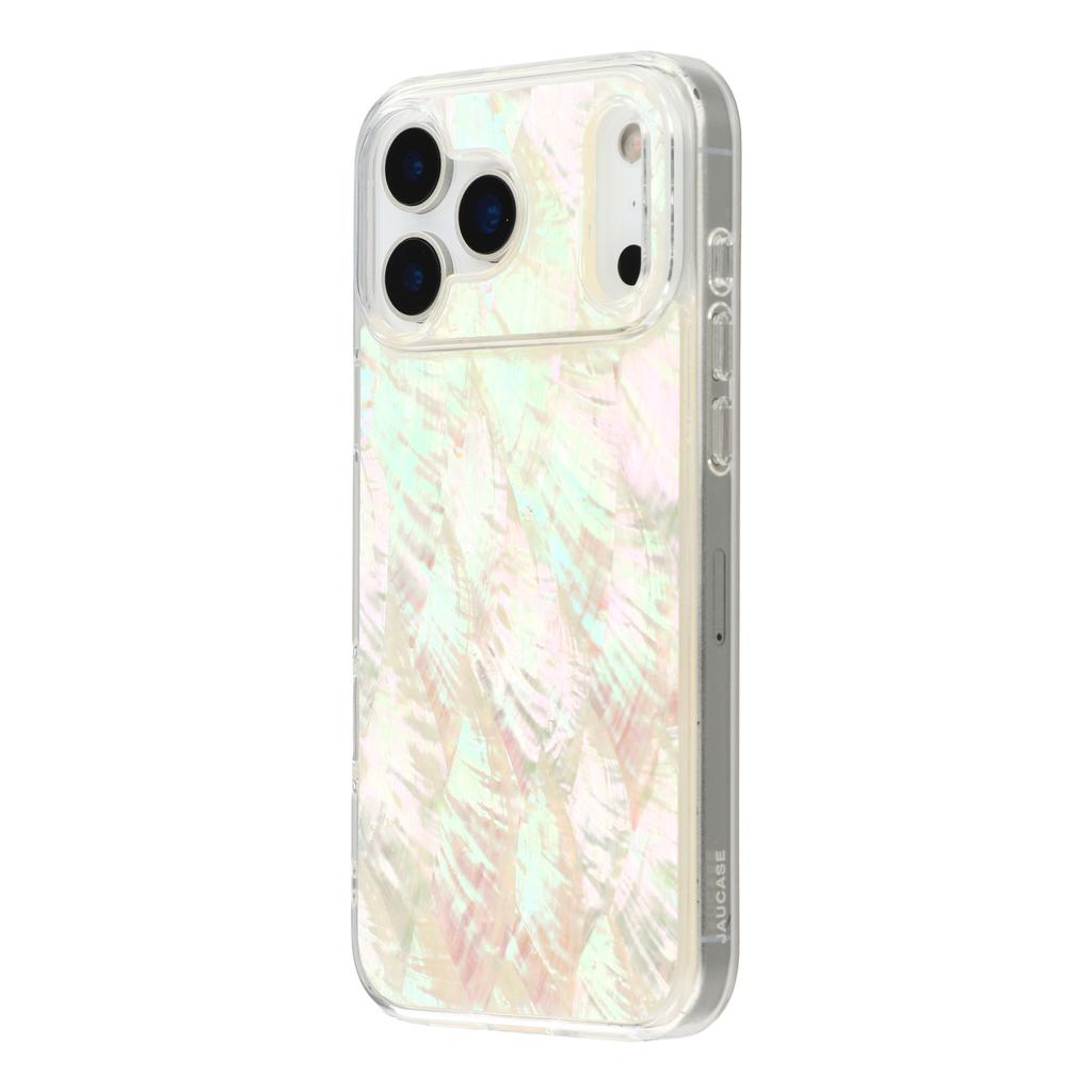 JAUCASE For iPhone 17 Pro Max Magnetic Case Natural Seashell Design TPU Phone Back Cover