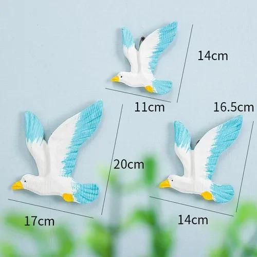 Resin Wall Hanging Seabird Living Room Painted Seagull Cafe Background Decoration Gift Interior