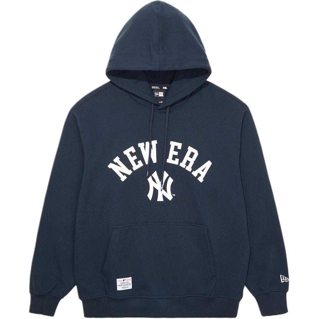 New Era FW25 MLB Team Series Yankees College Style American Minimalist Letter Print Cuff Logo Embroidery Hoodie Long Sleeve Sweatshirt 14742011