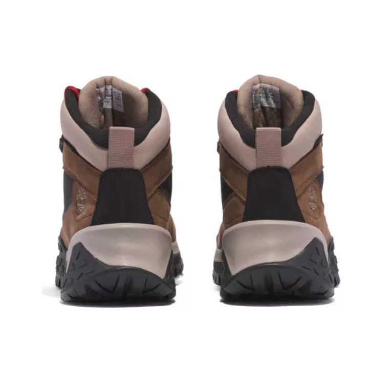 Timberland Motion Scramble Lace Up Mid Waterproof Dark Brown Nubuck Men Sneakers TB0A68BZ-W07