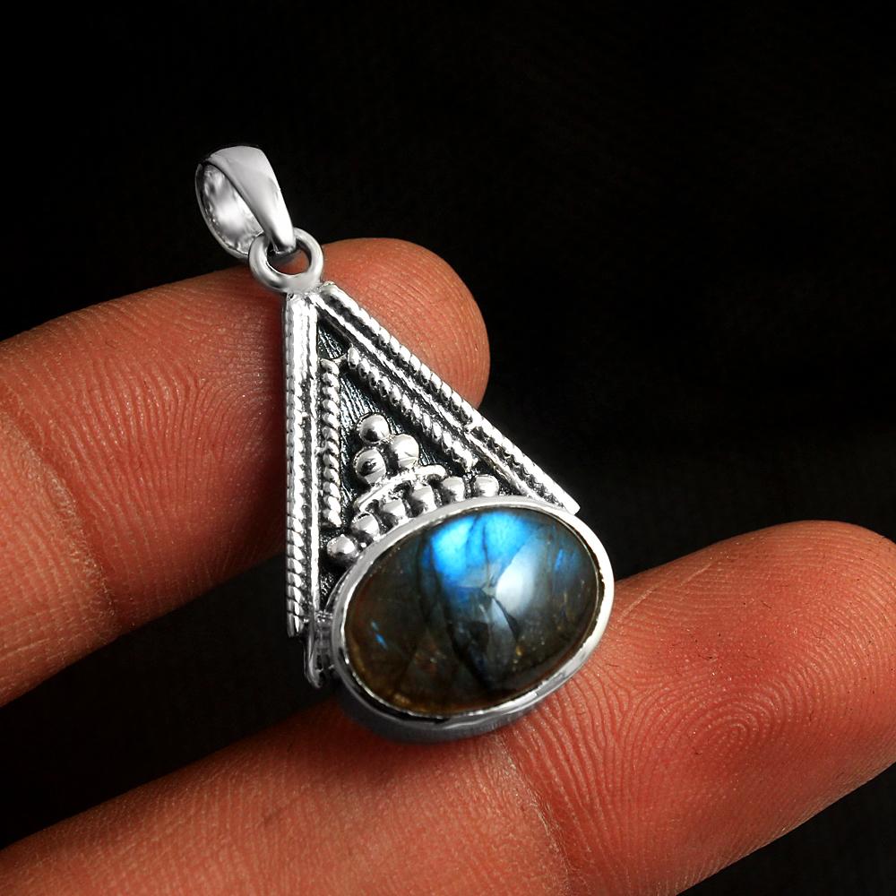 Pandantiv labradorit, bijuterii din argint, 925 sterline, bijuterii femei, bijuterii fashion, pandantiv lucrat manual