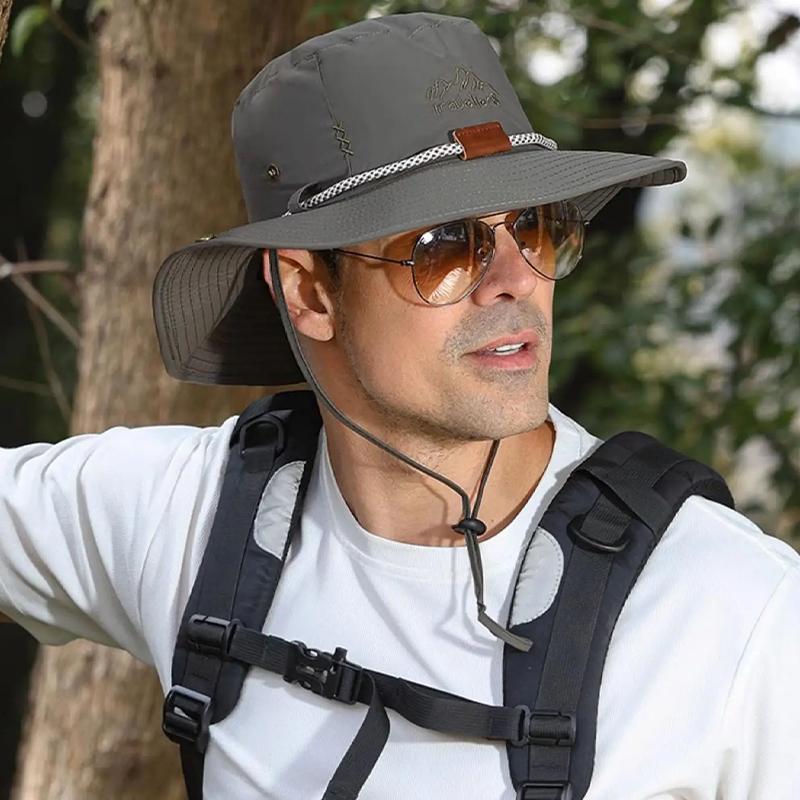 Summer Bucket Hat Men Women Sunscreen Fishing Hat Outdoor Breathable Fisherman Cap Hiking Climbing Camping Uv Protect Windproof