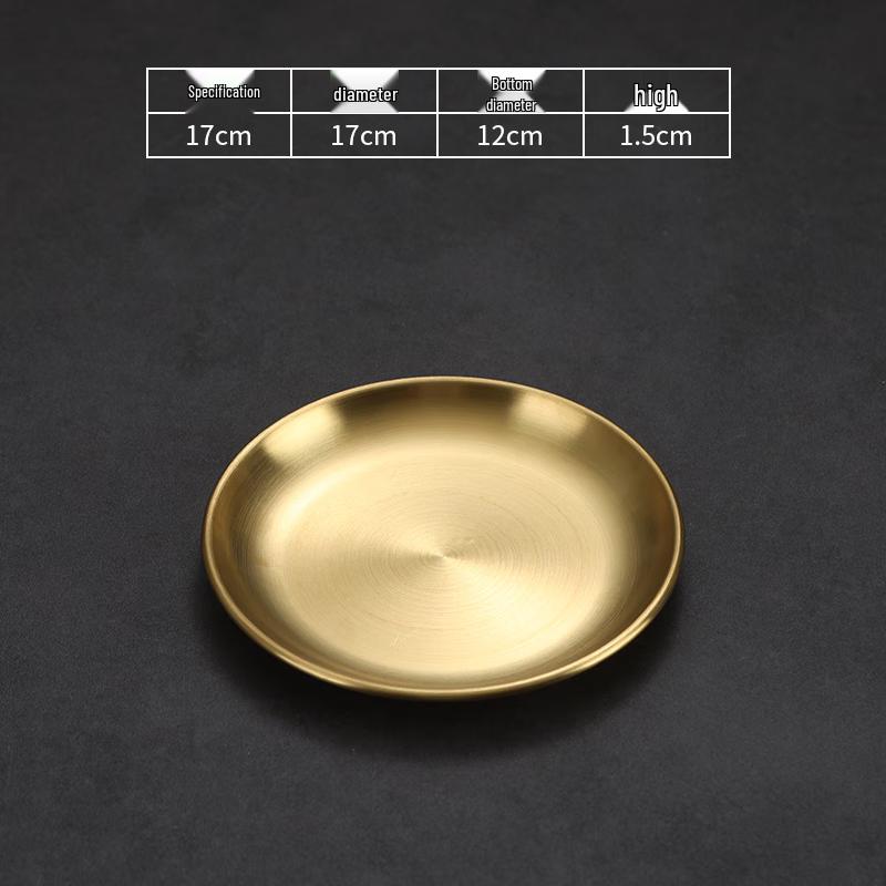ShengJia 304 Stainless Steel Korean Style Round Serving Plates