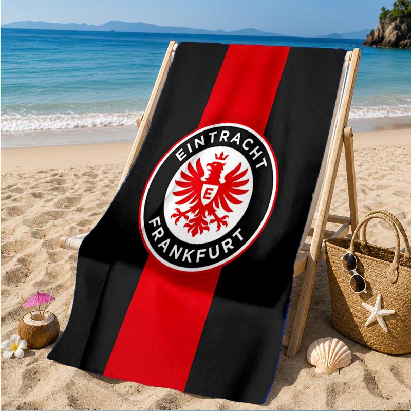 Eintracht Frankfurt Crest Beach Towel, Quick-drying, Easy To Care For, Suitable for Both Fitness and Beach Vacations,Sports Essential