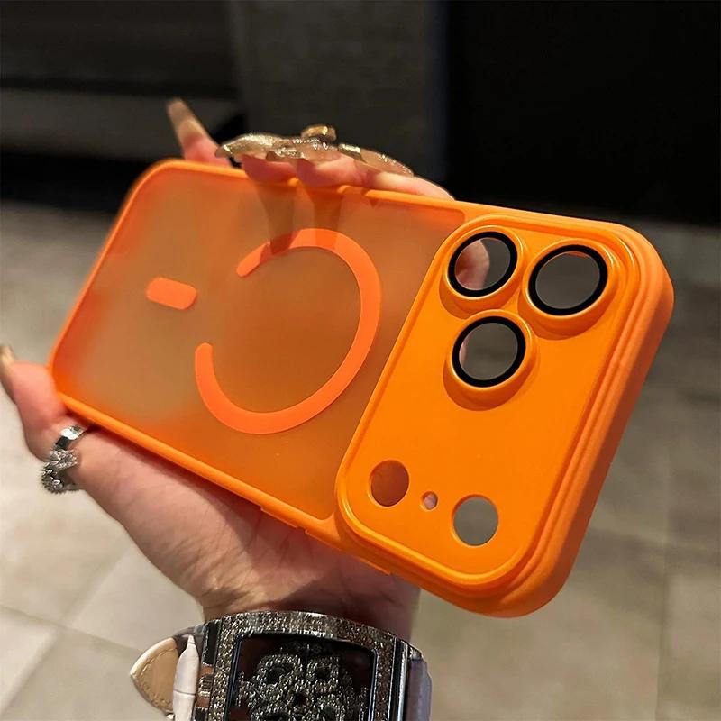 Shockproof Bumper Armor For Magsafe Matte Case for iPhone 17 Air 15 16 14 Plus 13 12 11 Pro Max PC TPU Camera Protection Cover