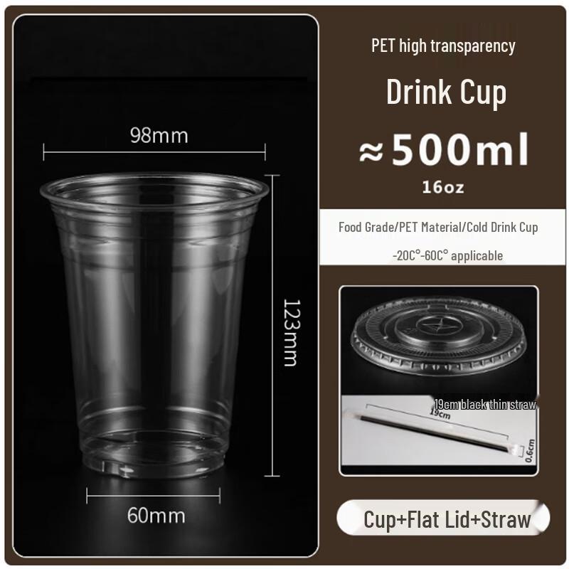 Disposable Transparent Plastic Beverage Cups