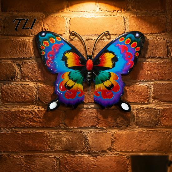 Colorful Iron Wall Sculptures Metal Butterfly Decorations, Art Sculpture Hanging Decor, Outdoor Indoor Decor for Living Room Bedroom Garden