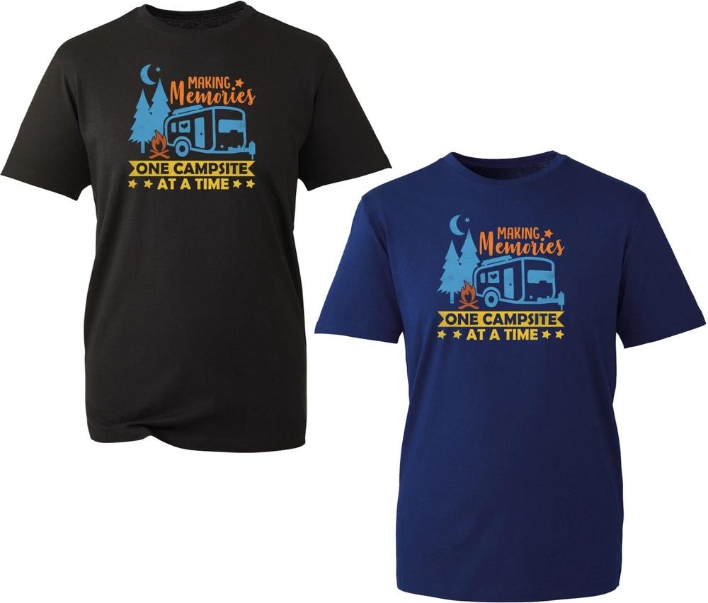 Making Memories One Campsite At A Time Tshirt Funny Camping Adventure Summer Top S
