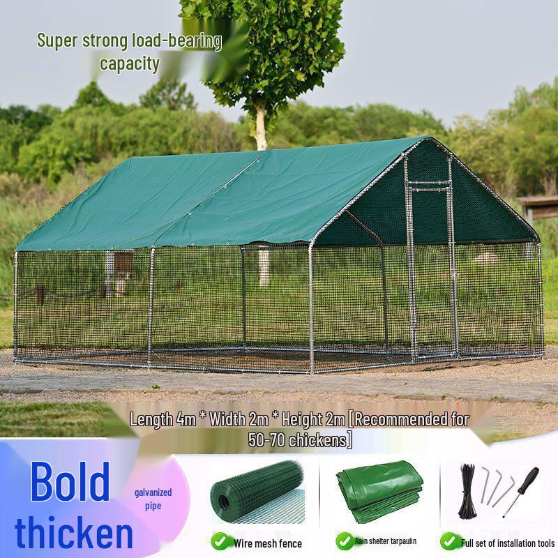 Extra Large Outdoor Rainproof Poultry Coop for Chickens, Pigeons & Peacocks