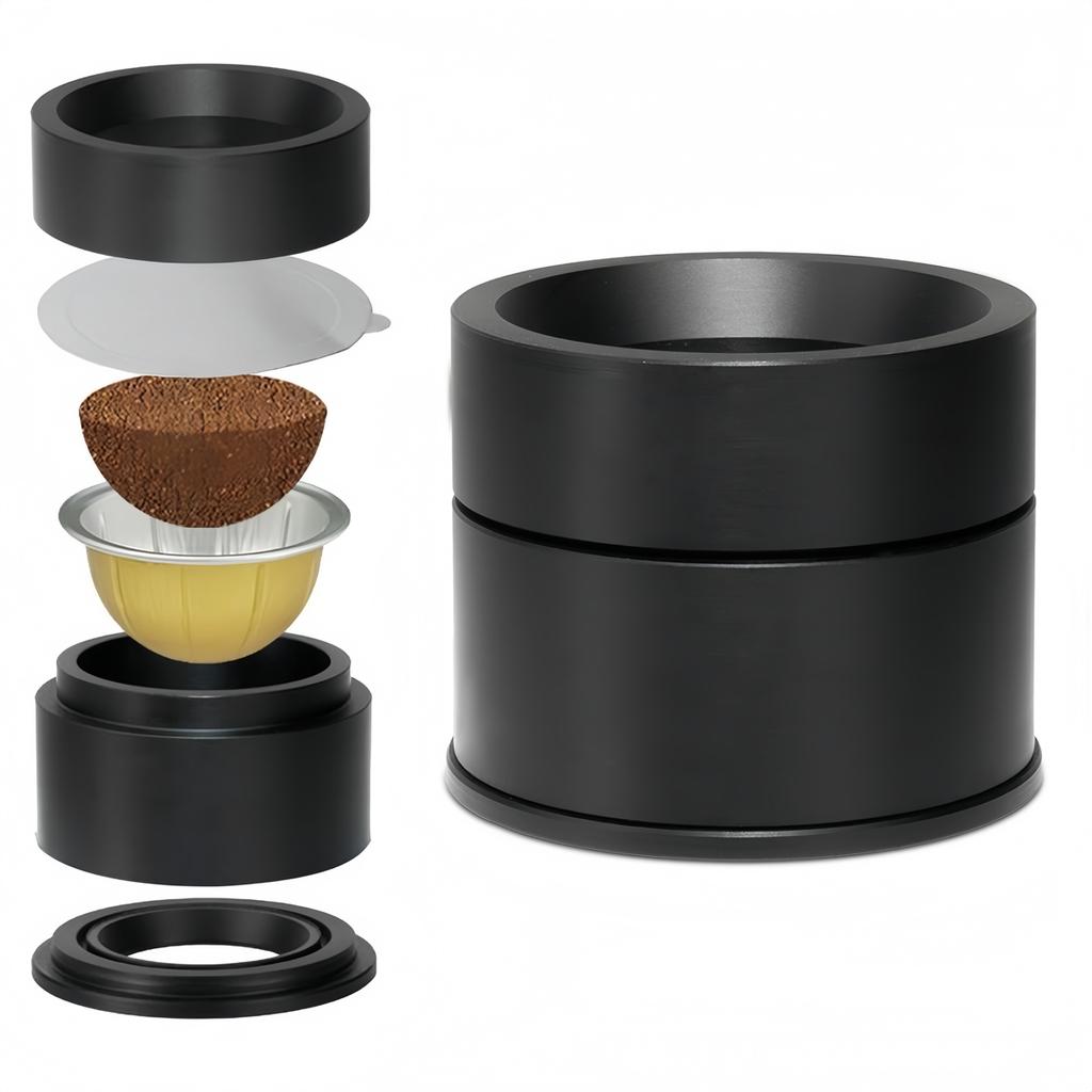 Coffee Capsules Refilling Holder Reusable Kit for Pods Compatible with Most Brands Easy to Use and Eco Friendly Material