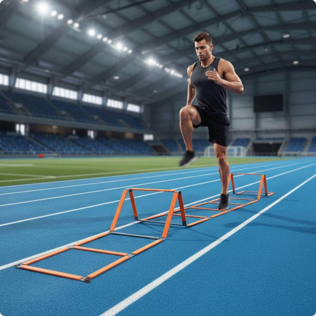 Coordination Training Ladder Multifunctional Agility Hurdle Fixed Frame