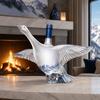 Goose Bird Shape Whiskey Decanter, 3D Glass Animal Liquor Bottle for Bar Display, 350ml Art Wine Dispenser for Home