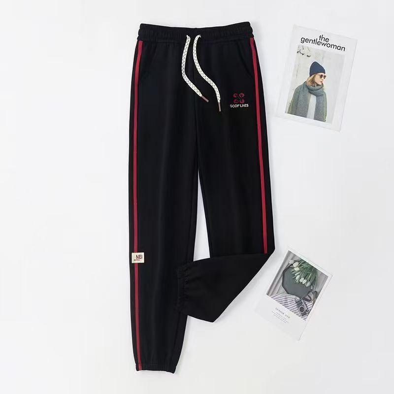 

Sweatpants Tie Women s Pants Women s Winter Straight Pants High Waist Sweatpants Casual Pants Premium Grey Pants M) [Recommended 80-97.5 kg чёрный