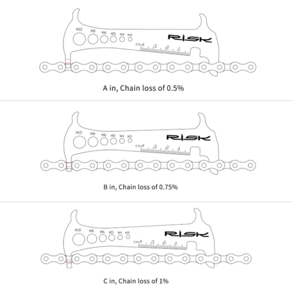 (Joy choose)Bike Chain Checker Wear Indicator Measure Tool Gauge  Checker