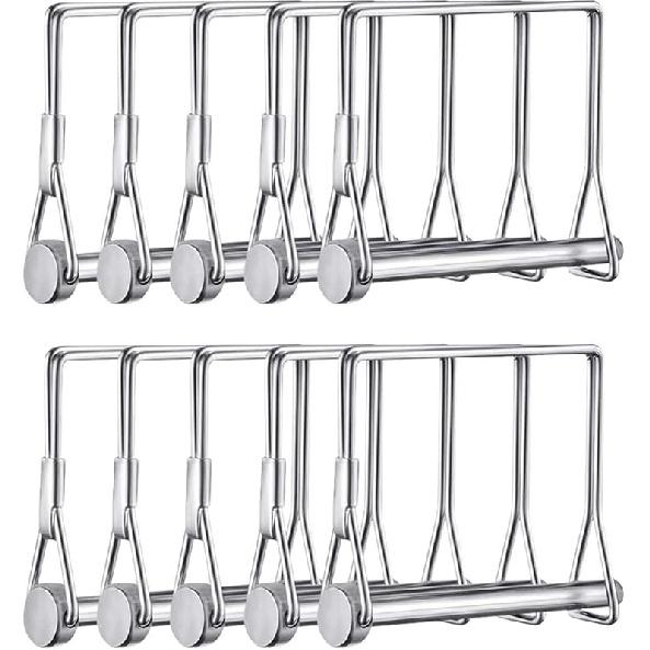 Sunnyway 10 Pack 5/16 Inch Trailer Coupler Pin Set 4 Inch Long Wire Lock Pin PTO Shaft Locking Pin Heavy Duty Safety Trailer Hitch Pin (Gold) серебряный