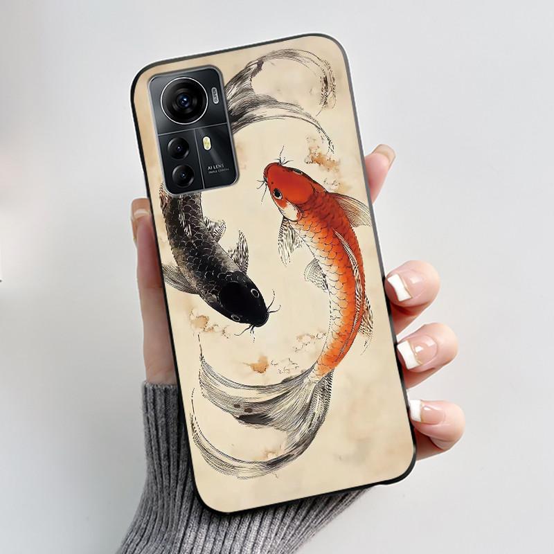 Casing For ZTE Blade A72s A7050/V41 Smart Case Luxury Dragon Cute Cool Boys Girls Black Matte Soft TPU Silicone Shell Back Cover