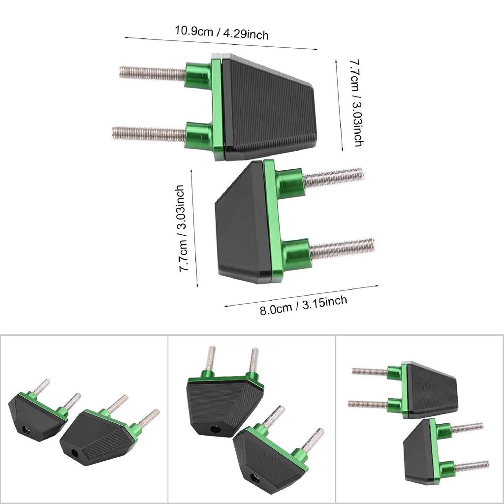 1 para motocyklowych sliderów ramy, ochraniacze na wypadek upadku dla Kawasaki Z800 Z1000 Z750, zielone
