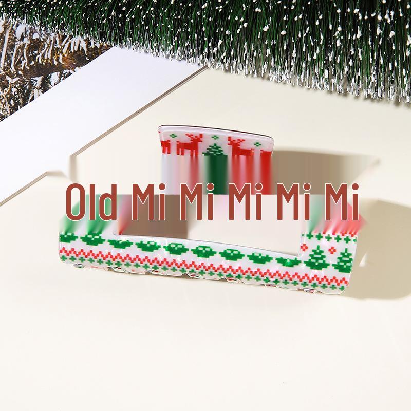 Shining Girl Christmas Floral Claw Clip - High-End Holiday Hair Accessory