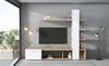 Woonkamerkast, Woonkamermeubelset 180 x 33,5 x 151,5 cm, Geschikt voor TV's onder 60 inch, Moderne Eiken Wit TV-meubel, TV Wandmeubel Set